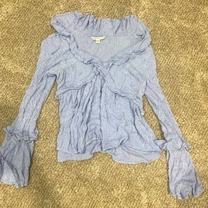 american eagle cute long sleeve with ruffles